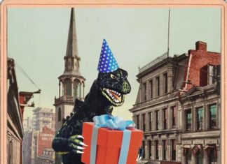 Birthday Decoration : A giant monster! But hes not crushing the city, hes bringing a birthday present!…