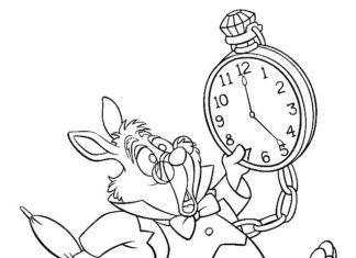 Birthday Decoration : Alice im Wunderland Ausmalbilder 2