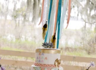 Birthday Decoration : Cake Table from a Pocahontas Indian Boho Birthday Party via Kara’s Party Ideas |…