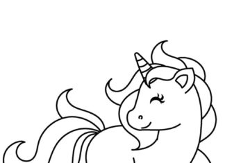 Birthday Decoration : Cute My Little Unicorn coloring page – Print. Color. Fun!
