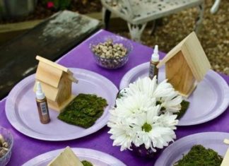 Birthday Decoration : Flower fairy birthday party, make their own fairy garden