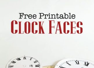 Birthday Decoration : Free Printable clock faces.