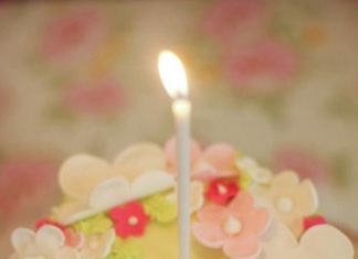 Birthday Decoration Ideas : Cute flower birthday cupcake