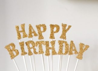 Birthday Decoration Ideas : DIY Glitter Cake Toppers