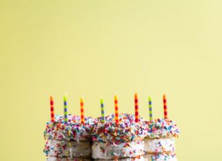 Birthday Decoration Ideas : Donut birthday cake idea