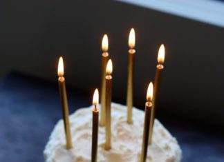 Birthday Decoration Ideas : Gold birthday candles!