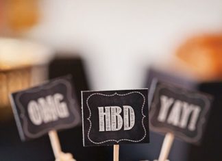 Birthday Decoration Ideas : High Style Black & Gold Birthday Party