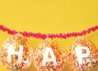 Birthday Decoration Ideas : How to make a birthday banner with confetti balloons~ Great idea for a celebrato…