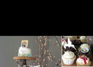 Birthday Decoration Ideas : My Mom's 90th Birthday cupcake tower! Everything was edible including her ph…