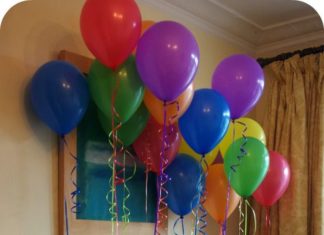 Birthday Decoration Ideas : Neat idea for decorations and favor bags, plus every kid wants to take home a ba…