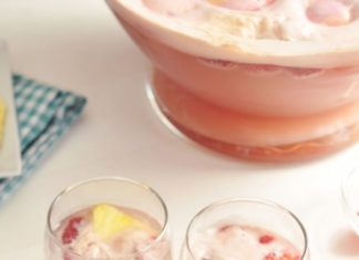 Birthday Decoration Ideas : Sherbet Church Punch made with fruit punch, pineapple juice, 7-up soda, scoops o…