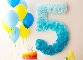 Birthday Decoration Ideas : ombre coffee filters