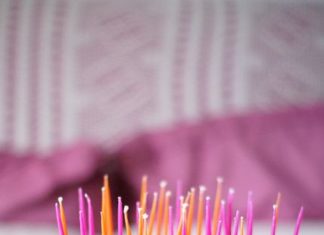 Birthday Decoration Ideas : pink + orange birthday candles