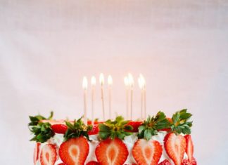Birthday Decoration Ideas : strawberry cake