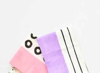 Birthday Decoration : Inject some color and life to your napkins by making these color block pattern n…