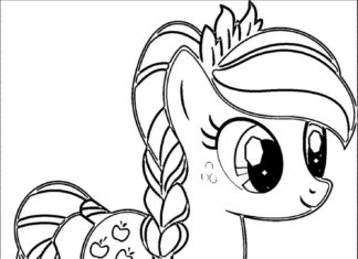 Birthday Decoration : Pony Cartoon My Little Pony Coloring Page 003