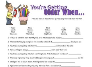 Birthday Decoration : Printable Over The Hill Party Game