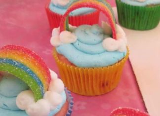 Birthday Decoration : Rainbow cupcakes at a My Little Pony Birthday Party! See more party planning ide…