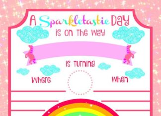 Birthday Decoration : Sparkle Unicorn Party Invitations by LittleScribblesPaper on Etsy. digital downl…
