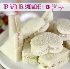 Birthday Decoration : Tea party tea sandwiches cut out into shapes. Could make an Alice in Wonderland …