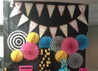 Birthday Decoration : Totally going to do this – kind of a PowerPuff girls cross with Wonderwoman Supe…