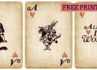 Birthday Decoration : Vintage Alice in Wonderland party Printables at Southbound Bride | Cool Mom Pick…