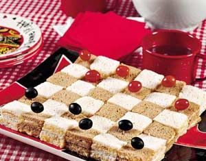 Birthday Decoration : **finger sandwiches perfect for mad hatter party* Checkerboard Cheese Sandwiches…