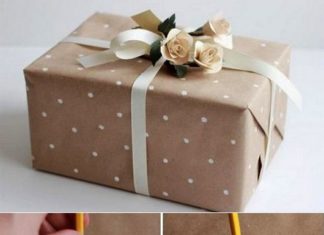 Birthday Decoration : geschenkpapier mit weißen punkten selber gestalten und geschenke schön verpack…