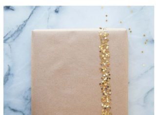 Birthday Decoration : gift wrap DIY glitter tape for christmas