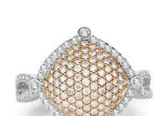 Birthday Gifts Ideas : 1 Total Carat Weight Genuine White Diamond 14K White & Rose Gold Ring (E-F Color…