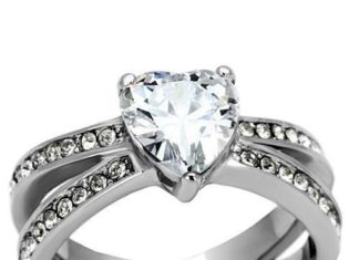 Birthday Gifts Ideas : 1.7CT Heart Cut Lab Diamond Split Shank Engagement Ring