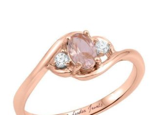 Birthday Gifts Ideas : 14K Rose Gold 1.7CT Oval Cut Pink Morganite Russian lab Diamond Ring