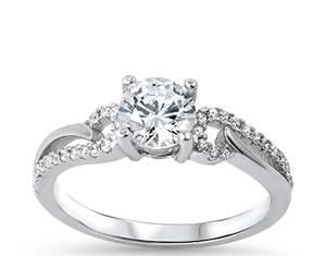 Birthday Gifts Ideas : 1CT Round Cut Russian Lab Diamond Engagement Ring