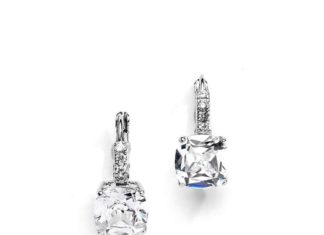 Birthday Gifts Ideas : 5CT Cushion Cut Russian Lab Diamond Dangle Earrings