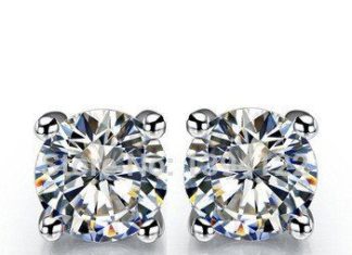 Birthday Gifts Ideas : 5CT Round Cut Russian Lab Diamond Solitaire Stud Earrings