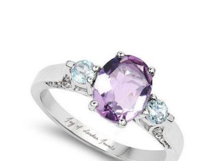 Birthday Gifts Ideas : A Natural 1.6CT Oval Cut Rose de France Pink Amethyst Swiss Blue & White Topaz R…