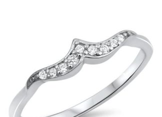 Birthday Gifts Ideas : A Perfect .6TCW Russian Lab Diamond Mini Wave Wedding Band Ring
