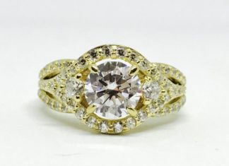 Birthday Gifts Ideas : A Perfect 1.3CT Round Cut Russian Lab Diamond Engagement Ring