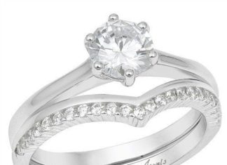 Birthday Gifts Ideas : A Perfect 1.7CT Round Cut Russian Lab Diamond Bridal Set Wedding Band Ring