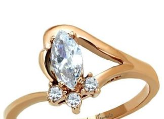 Birthday Gifts Ideas : A Perfect 14K Yellow Gold 1CT Marquise Cut Russian Lab Diamond Engagement Ring