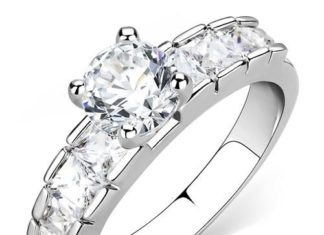 Birthday Gifts Ideas : A Perfect 1CT Round Cut Solitaire Russian Lab Diamond Halo Engagement Ring