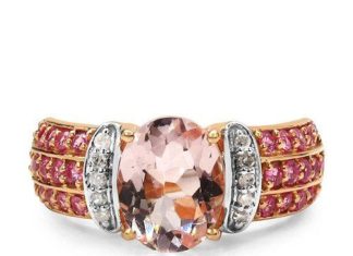 Birthday Gifts Ideas : A Perfect 2.76CT Oval Cut Genuine Morganite Pink Sapphire Rose Gold Engagement R…