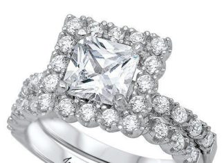 Birthday Gifts Ideas : A Perfect 2CT Princess Cut Russian Lab Diamond Bridal Set