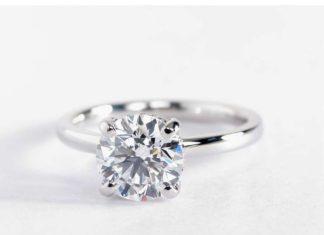 Birthday Gifts Ideas : A Perfect 3.1CT Round Cut Solitaire Russian Lab Diamond Ring