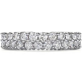 Birthday Gifts Ideas : A Perfect 3TCW Solitaire Cut Russian Lab Diamond Wedding Bands Eternity Infinity…