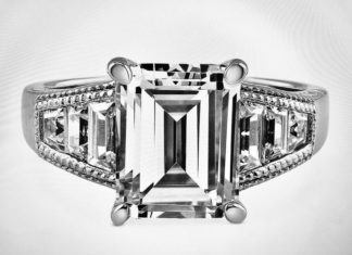 Birthday Gifts Ideas : A Perfect 4CT Emerald Cut Russian Lab Diamond Engagement Wedding Anniversary Rin…