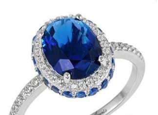 Birthday Gifts Ideas : A Perfect 5CT Oval Cut Blue Sapphire Halo Ring