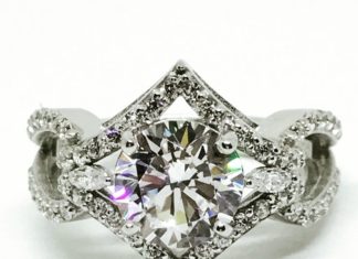 Birthday Gifts Ideas : A Vintage Style 2.04CT Round Cut Russian Lab Diamond Engagement Ring