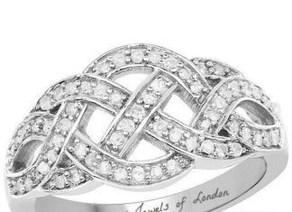 Birthday Gifts Ideas : Ethically Mined Natural Diamond 14K White Gold Anniversary Ring