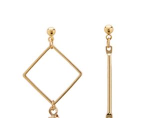 Birthday Gifts Ideas : Handmade Asymmetrical Gold Tassel Drop Earrings